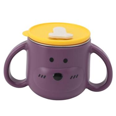 Imagem de Copo Isolado para Criança Com Canudo, Copo de Leite de Jardim de Infância Com Design de Desenho Animado Em Aço Inoxidável 316L, Copos para Crianças de Parede Dupla de 250 Ml,