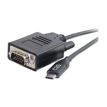Imagem de C2G Adaptador USB, adaptador de vídeo, USB C para VGA, preto, 1,82 metros, cabos para ir 26895