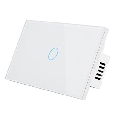 Imagem de Interruptor inteligente Zigbee Touch, compatível com Alexa, Google Home, Hubitat e HA, fio neutro necessário (1 Gang, branco)