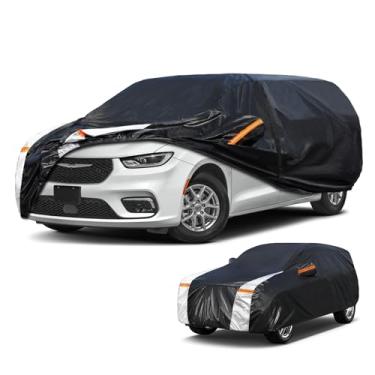 Imagem de Capa de carro SUV grande para Chrysler Pacifica 100% à prova d'água para todos os climas, capas externas completas para uso externo, chuva, sol, vento, proteção UV.