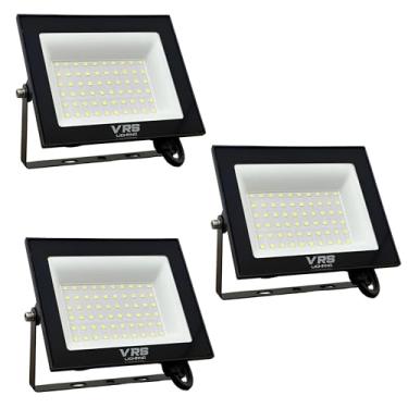 Imagem de Refletor Led 100w Holofote Branco Frio 6500k IP67 Bivolt VRS Lighting (Kit 3 Unidades)