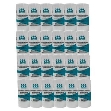 Imagem de Kit 24 Fita Microporosa Cirúrgica Branca 10cm X 4,5m - Wiltex
