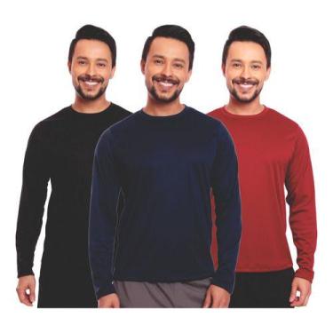 Imagem de Kit 3 Camisas Térmica Proteção Solar Frio E Calor Envio Já - MC Digita