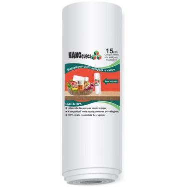 Imagem de Rolos Nanocubos 15x500cm Embalagem Sacos refil bobina com Ranhura Gofr