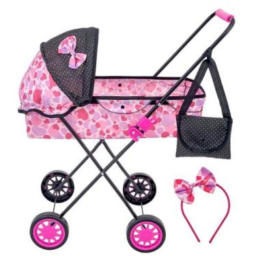 Imagem de Carrinho de Boneca Veneza 79 CM Alt Bebe Reborn Milan Luxo - Sag Toys,