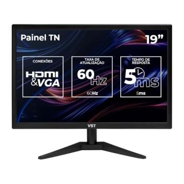 Imagem de Monitor VST 19 | 19" LED TN | 1440x900 | 60Hz 5ms | HDMI e VGA | VESA 75x75 | VST-VST19-BL01