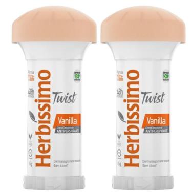Imagem de Kit 2 Desodorante Twist Creme Vanilla Herbíssimo 45G - Dana - Dana Cos