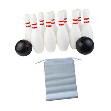 Imagem de YIJU Kids Bowling Set Sports Game Party Favors 10 Pin e 2 bolas de brinquedo educacional para meninos meninas de 3 a 8 anos de idade