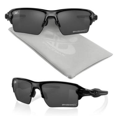 Imagem de oculos sol masculino preto + case polarizado proteção uv presente blac