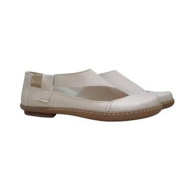 Imagem de Sapatilha Feminina Scarpe Shoes Boneca Casual Retro Confort, Creme, 37