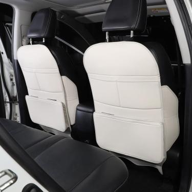 Imagem de Protetor de encosto de assento de carro TAIKOO Grey, pacote com 2 unidades com organizador de armazenamento