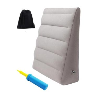 Imagem de Ｂｅｓｇａ Travesseiro de cunha inflável de cunha sob o suporte da perna da almofada do joelho Almofada inflável com bomba para o escritório em casa, com Saco de Armazenamento