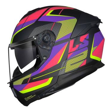 Imagem de Capacete LS2 FF808 Stream II Road Preto e Rosa Fosco