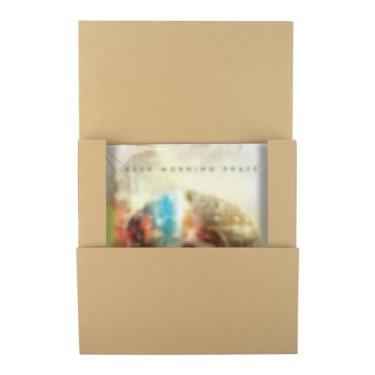 Imagem de MBC MAT BOARD CENTER Centro de Placa de Esteira, Envelopes de Vinil Marrom de 12" – Caixas de Remessa de Lp para Discos, 12X12X1 Em Caixa de Papelão de Álbum, Comporta de 1 A 3 Dis (12X12X1, Marrom)