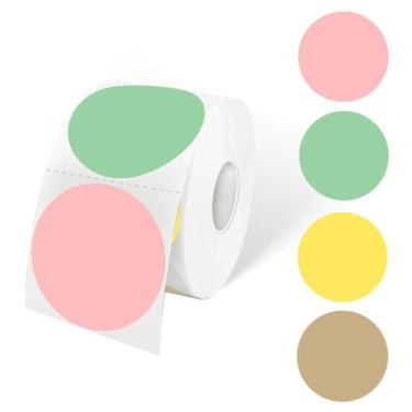 Imagem de Etiquetas Térmicas Redondas Starboling (2 Polegadas, 4 Cores, 500 Unid