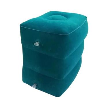 Imagem de Travesseiro Inflável para Pés  Suporte para Viagens de Avião, Ônibus e