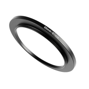 Imagem de JOYTOLIN Adaptador de anel de metal de 55-67 mm compatível com câmeras mirrorless DSLR Lens, conversor de rosca de filtro UV CPL ND, preto