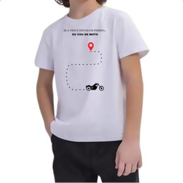 Imagem de Camiseta Infantil Vida Passeio de moto - Alearts, 14