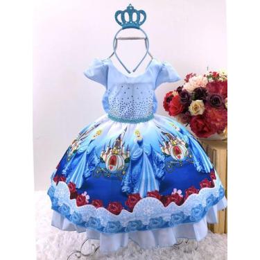 Imagem de Vestido Festa Infantil Cinderela de Luxo - vestidocas, 4 - 4 anos