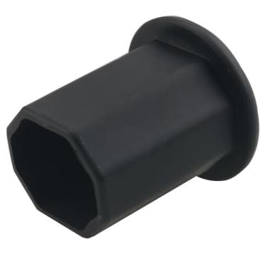 Imagem de CHENJIN Tampa de extremidade de plástico poligonal lacrosse protetor de extremidade em bastão de lacrosse 4,3 x 4,3 x 3 cm capa traseira de lacrosse preto