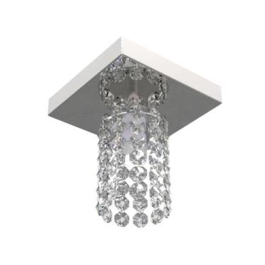 Imagem de Luminária Plafon De Cristal Redondo 12cm Balcão Bancada Passa Prato Co