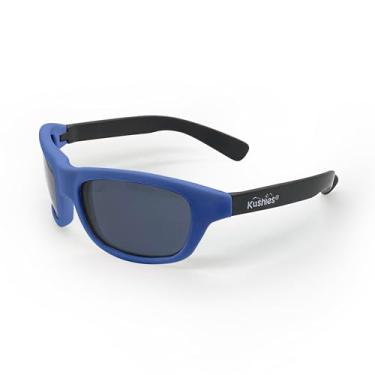 Imagem de Kushies Óculos de sol infantil de borracha Dupont com lentes de policarbonato, Azul, Toddler
