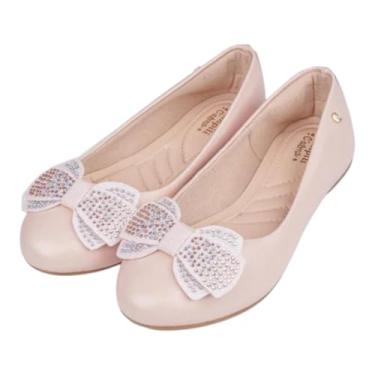 Imagem de Sapatilha Infantil Pampili Super Fofura Laço Glitter e Strass Rosa (Rosa, BR, Criança de 9 a 12 anos, Numérico, P, 30)