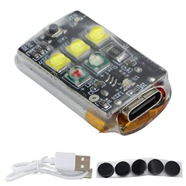 Imagem de Luz do estroboscópio de drones para mini 3Pro anti -colisão de aviso de alerta de alto brilho piscando carregamento USB Três cores Design de peso leve para camping voador Sinais