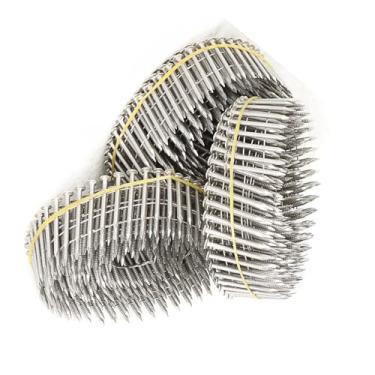 Imagem de 3600 peças de pregos de revestimento de aço inoxidável de 15 graus, 3,8 cm x 0,09 cm, feitos de aço, adequados para painéis de parede de placa de cimento ou aplicações de cercas