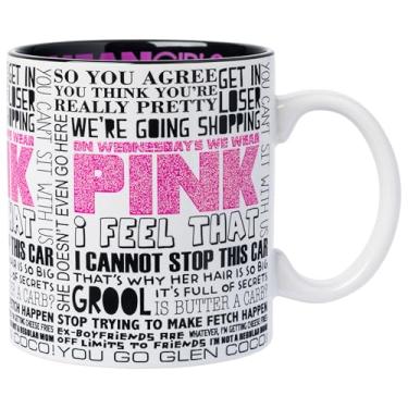 Imagem de Silver Buffalo Caneca de cerâmica Mean Girls On Wednesday We Wear Pink Glitter 590 ml