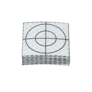 Imagem de PATIKIL Folhas refletoras de pesquisa 40 x 40 mm, 30 peças de folhas de alvo refletivas autoadesivas fita de marcação de alvo para total de estações Check Shots Monitoramento de miras traseiras