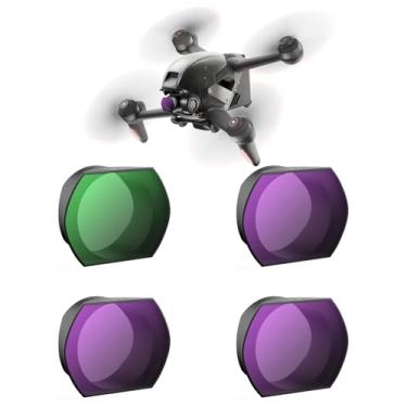 Imagem de LENSKINS Filtros ND para drone DJI FPV, conjunto de filtros ND8 ND16 ND32 CPL compatível com acessórios DJI FPV, densidade neutra e kit de filtro de lente polarizadora circular para drone FPV