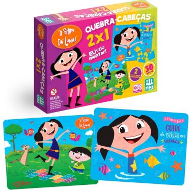 Imagem de 02 Puzzle Quebra Cabeça Infantil Em Madeira O Show Da Luna 30 Peças Em Madeira Nig Brinquedos