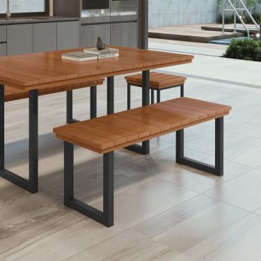 Imagem de Banco Madeira Maciça 130cm Capri 130cm X 45cm X 40cm