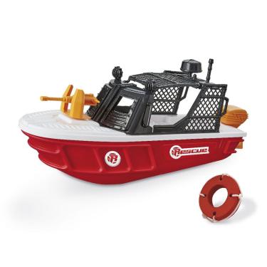 Imagem de Barco Bombeiro Rescue Team com acessório - Usual Brinquedos - Vermelho e branco com detalhes em pret