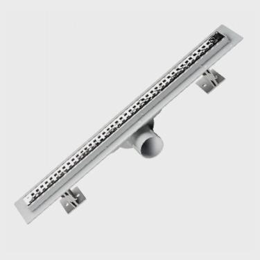 Imagem de Ralo Sifonado em Abs Retangular 3,23x50cm em Aço Inox 304 Odem