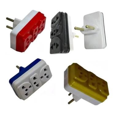 Imagem de Adaptador Benjamim Tomada 10 20A Casulo 3 Saídas Triplo Novo