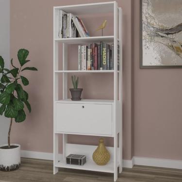 Imagem de Estante Multiuso Alta 4 Prateleiras 1 Porta 166cmx63cm Match Artely