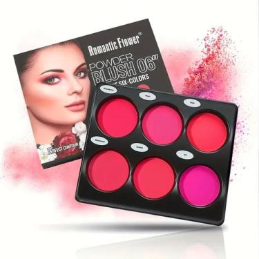 Imagem de Paleta De Blush Fosco De 6 Cores Em Tons Naturais, Leve E Respirável P