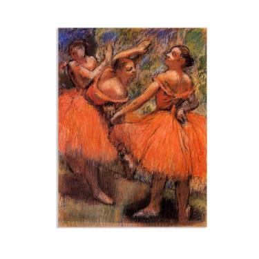 Imagem de SDYJ6GSW Edgar Degas Prints Saias de balé vermelhas Giclee impressão de arte de parede impressionismo arte de parede bailarina pôster vintage Edgar Degas decoração de parede 42 x 30 cm (43.2x30.5 cm