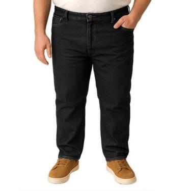 Imagem de Kit C/ 03 Calças Jeans Serviço Básica Plus Size - MM Confecções, Preto