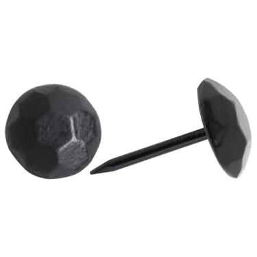 Imagem de SWZHAI 120 peças de tachas pretas para polegares 7/40.6 cm, tachas de estofamento para móveis unhas decorativas vintage, pregos de estofamento de metal para sofá de móveis 11 x 17 mm