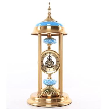 Imagem de Suportes de castiçal, luz nórdica, relógio de mesa, luxuoso, castiçal, mesa, ornamento, mesa, adequado para jantar, sala de estar, cozinha, restaurante, suporte de vela (tamanho: B)