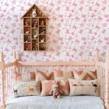 Imagem de Papel de Parede Infantil Ursinho Menina - CasaH