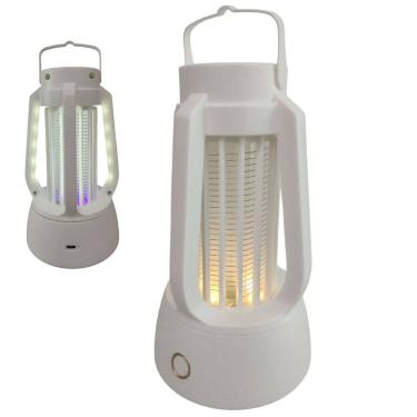 Imagem de Luminaria LED Repelente Luz Ultravioleta Afasta Mosquito Pernilongo Inseto Mosca USB Bateria Recarregavel Armadilha Casa Acampamento