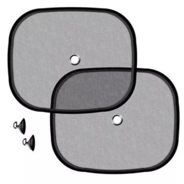 Imagem de Kit Protetor Solar Para Carro com Ventosas – 2 Unidades Refletivas, Dobráveis, Proteção UV, Reduz Calor e Preserva Interior