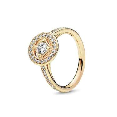 Imagem de Anel Feminino de Prata 925 Banhado a Ouro 18K - Design Gota d'Água, Co