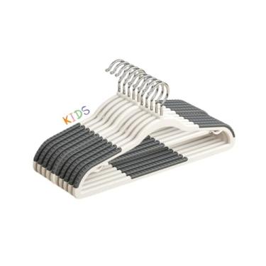 Imagem de Kit Cabide Infantil Antideslizante Reforçado Moderno 360º para Roupas Criança (10)