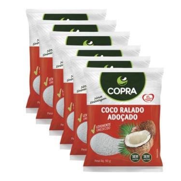 Imagem de 6uni Coco Ralado Fino Umido Adoçado 50gr - Copra