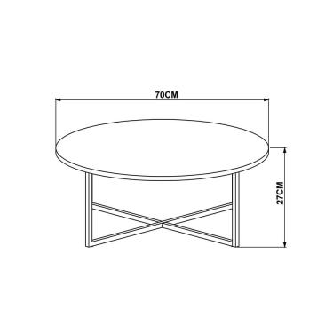 Imagem de Mesa de Centro Baixa Estilo Industrial Vermont Preto